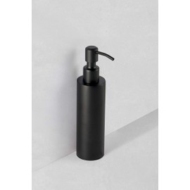 Ambrosya - Freestanding Stainless Steel Soap Dispenser in Black - Bathroom Holder Soap Holder Soap Holder Soap Holder Soap Dish Dispenser Toilet (Stainless Steel (Black), Round)