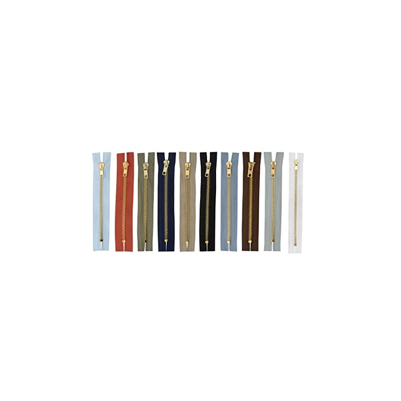 Realm Brass Teeth Jeans Zip for Sewing, Crafts, Clothing and