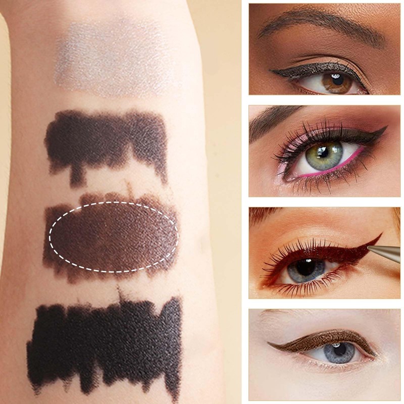 XoeLLe Pack of 2 Matte Quick-Drying Eyeliner Waterproof, Waterproof Gel