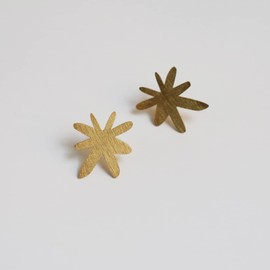 MIRÓ JEWELRY GOLD EARRINGS | Designed by Joidart | Miró Collection | 24k Gold Plated Metal with Cold Enamel, Yellow Gold, No Gemstone