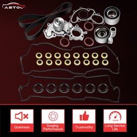 ASTOU Timing Belt Kit w/Water Pump Fit for Toyota for Tundra 3.4L 2000-2001 2003-2004 for Toyota for 4Runner 3.4L 1996-2002 Replace Timing Belt OEM - TBK271