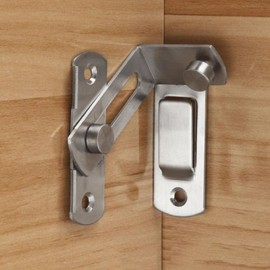 Sliding Door Corner Latch Lock, Safety Door Hook, Room Door Corner Lock Lock (Large) 2ea