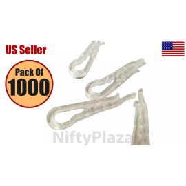 Generic 1000 Clear U Shape Plastic Alligator Clips for Shirts Folding Ties Socks Pants