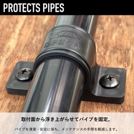 Koei Kasei Resin Saddle Band 27.2mm 20A Erector Pipe Fixing Hardware Joint Wall Fastener Black 20 pieces KFBS01-0305