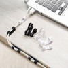 20-Pack Wire Cable Clips Organizer & Management Holders for Laptops Cable Black/Small 5ea