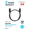 Powerology MFI Braided Type-C toh Lightning Head Cable 30CM -