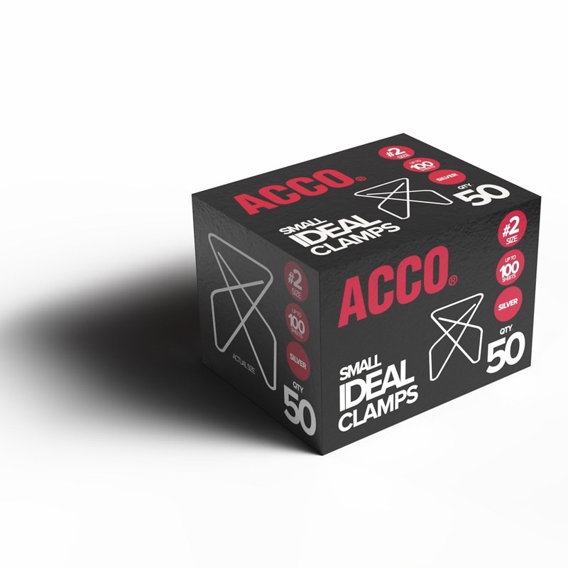 ACCO Ideal Butterfly Paper Clamps, Steel Wire, Small 1.5 Inch