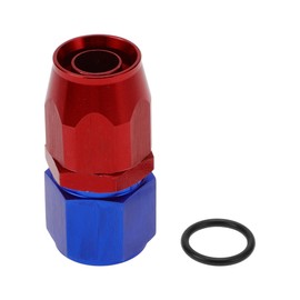A ABSOPRO Male Flare Reducer Hose Fitting Adapter TF-1001-AN10 0° Fuel Line Connector Aluminum with O-ring Red,Blue