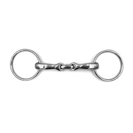Equine Smile ES0080 ErgoBit Water Snaffle Bit Double Broken Anatomically Shaped Mouth Friendly Stainless Steel Ring Diameter 65 mm Bit Thickness 16 mm (12.5 cm)