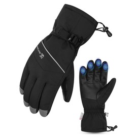 KUTOOK Ski Gloves Men Women Warm Waterproof
