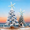 Blue Natural Starfish Tree Topper – Nautical Coastal Blue for