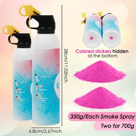Gender Reveal Giant Size Fire Extinguisher 2 Packs Large 100% Biodegragable Pink Smoke Spray Color Powder Smoke Bomb | Blasts 10+ Feet 700g| Baby Gender Reveal Party Decorations & Ideas