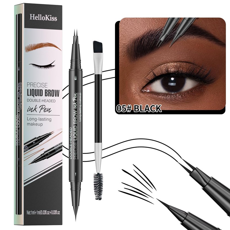 Eyebrow Pencil Pen, Waterproof, Sweat-Resistant, 2-in-1 Eyebrow Pencil with Dual