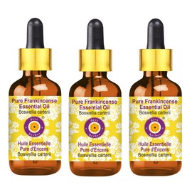 Deve Herbes Pure Frankincense Essential Oil (Alpha Thujene 70%) Boswellia serrata with Glass Dropper Steam Distilled 10ml (0.33 oz)