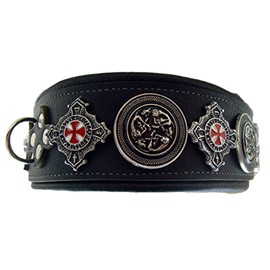 Lederecke Konstanz Celtig Dogs Collar XXL 6.5 cm Wide for Strong and Strong Dogs Neck Circumference 57-59 cm
