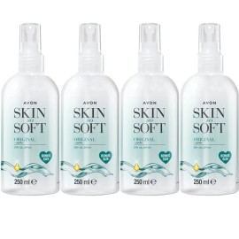 4 X Bottles Avon Skin So Soft Original Dry Oil Spray Bonus Size 8.45 fl oz