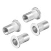 QLXHBOT Rivet Nut 1/4"-20UNC 100 Pcs Aluminum Flange Rivet Nuts,