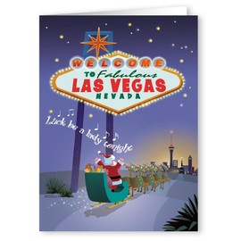 Stonehouse Collection - Las Vegas Christmas Cards - 18 Cards & Envelopes - Welcome To Vegas!