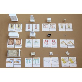Montessori Language Materials Objects with Similar Cards 12pcs Mini Bedroom Room Replicas with Cards