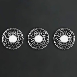 Homezone Sunburst Round Shabby Chic Wall Mirrors in Gold or Silver Colours Wall-Mounted Home Decoration Set of 3