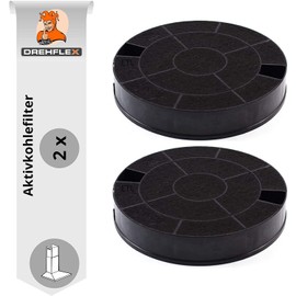 DREHFLEX - AK31-2 - 2 x Cooker Hood Activated Carbon Filters Fits Whirlpool 481249038013 482000002862 9029793586 902979358/6 50290652002 163687 AM. C912 C00308163 Type 29 EHFC29, Dimensions Approx. 193 mm