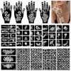 Henna Schablone Set, 247 Stück TemporäRe Tattoo Schablonen, 14 Blätter