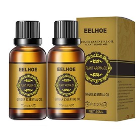 2Pcs Belly Drainage Ginger Oil, Lymphatic Drainage Massage Ginger Essential oil, for All Skin.