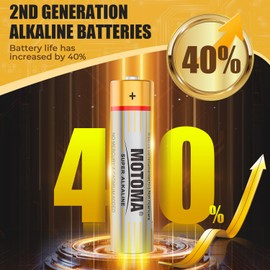 MOTOMA AAA Batteries 200 Pack 1.5V 720mAh Alkaline AAA Battery Long Lasting Power Triple AAA Batteries AAA Size for Household Electronic Devices (Non-Rechargeable)