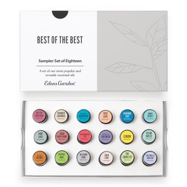 Edens Garden Essential Oils Best of The Best Sampler 18 Set – 100% Pure Therapeutic Grade: Fighting Five, Good Night, Joy, Lavender, Lemon, Peppermint Oil & More - for Aromatherapy, .92 ml/ 18 Pack