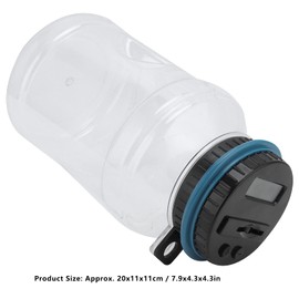 Watris Veiyi Money Box with Counter, 1.8L Euro Electronic Money Box, 20 x 11 x 11 cm / 7.9 x 4.3 x 4.3 Inch Digital Display Coins Counting Machine for Children and Adults