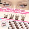 Yawamica Self Adhesive Eyelashes Brown Lash Clusters No Glue Needed
