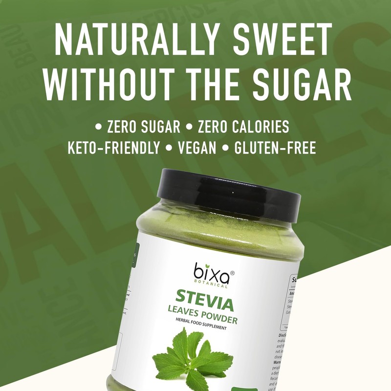 bixa Botanical Stevia Leaf Powder (Stevia Rebaudiana) Natural Herbal Supplement