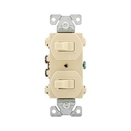 EATON Wiring 276V 15 Amp Commercial Grade Toggle Duplex Switch, Ivory - 276V-BOX