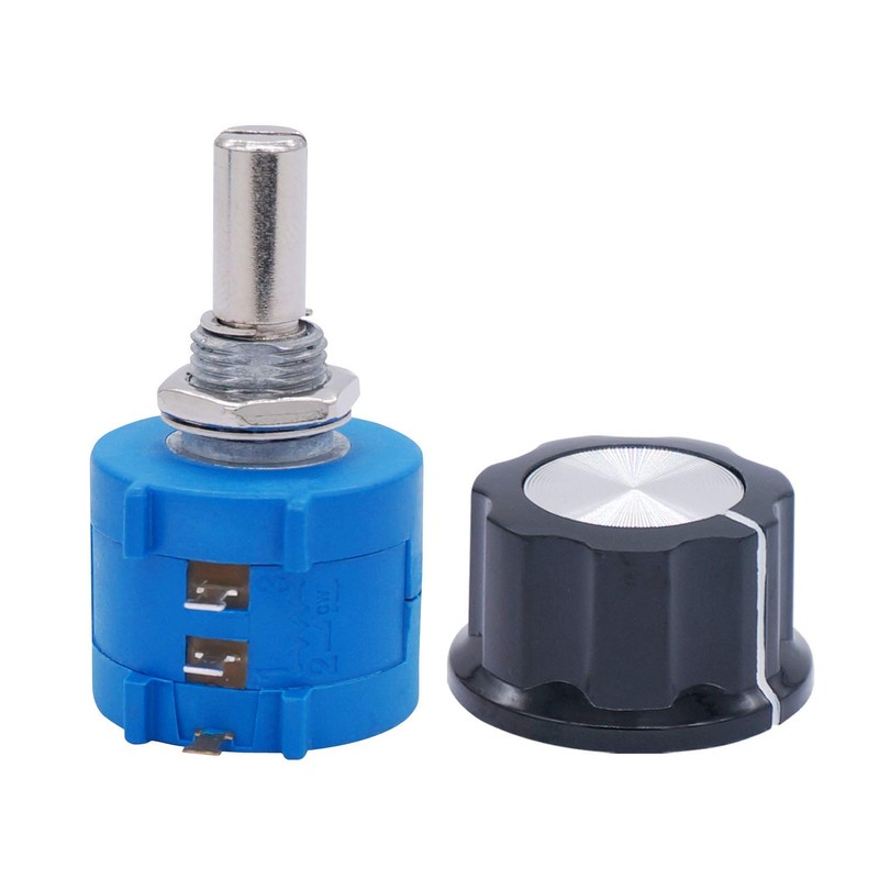 RUNCCI-YUN 2pcs Rotary Potentiometer 10k ohm,Linear Potentiometer Ohm Potentiometer Variable