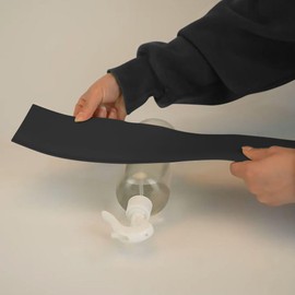 Rubber Baseboard.Baseboard Trim.(W) 5 Inch (L) 40 ft- Black - Peel and Stick Baseboard Trim-Flexible molding Trim.Vinyl Baseboard.Cove Base.Wall Trim - Baseboard