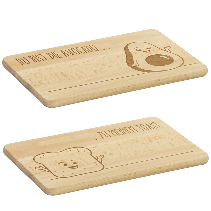 LAUBLUST Breakfast Board Set of 2 Avocado and Toast –