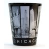 Chicago Illinois 9 Window B & W Skyline Shot Glass