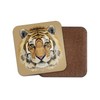 1 x Beautiful Tiger Sketch Cork Backed Drinks Coaster -