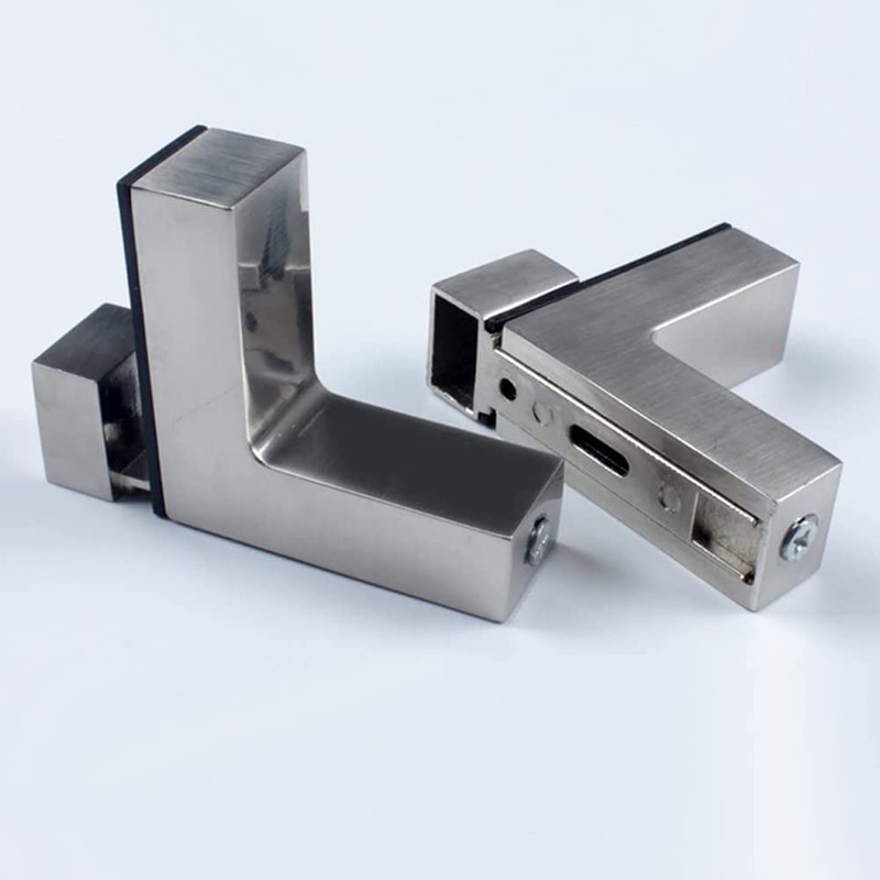 Solid Metal Adjustable Wood/Glass Shelf Bracket Wall Mount, Brushed Nickel,