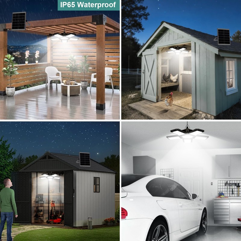 Solar Shed Light All Day Available, 267LED Solar Lights Outdoor