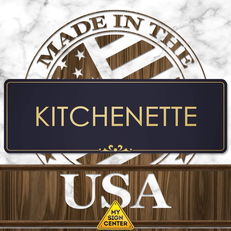 Kitchenette - Laser Engraved Sign - 3"x9" - .050 Black