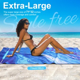 4 Packs Microfiber Lightweight Thin Oversized Beach Towel Quick Dry Compact Sandproof Clearance Towels Sand Free Camping Swim Pool Travel Essentials Women Adults Sunset Coconut Trees Marble Turtles