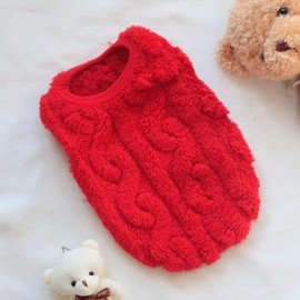 RichePet 2 Pack Winter Puppy Dog Sweater Chihuahua Dog Clothes for Small Dogs Sweater Cat Apparel for Small Pets, Warm Outfit for Winter Christmas (Red+Green, Medium)