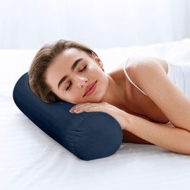 Utopia Bedding Bolster Pillows Insert (Pack of 2, Navy) - 6 x 16 Inches Bed and Couch Pillows - Indoor Decorative Pillows