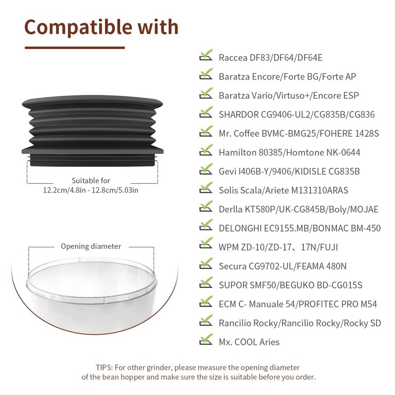 CAFEMASY Single Dose Hopper Bellow Compatible with Baratza Encore ESP