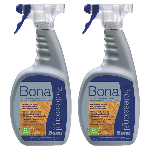 Bona Professional Hardwood Floor Cleaner, Ready to Use Formula, 32oz Spray Bottle, Pack of 2