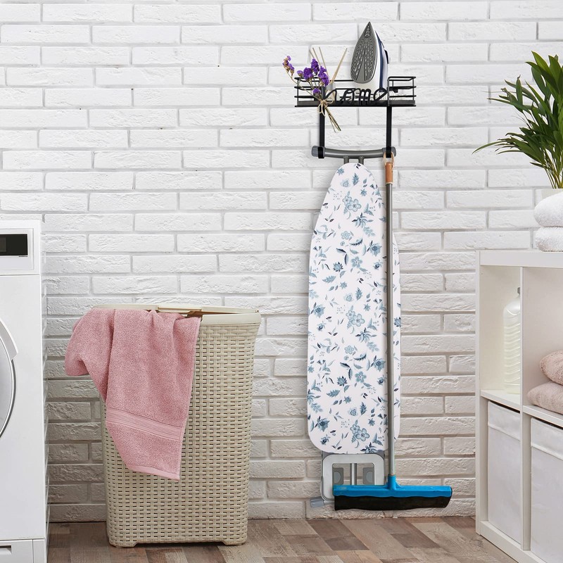 TJ.MOREE Ironing Board Hanger Wall Mount- Laundry Room Decor- Iron