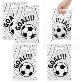 40pcs Football Gift Bags Soccer Snack Bag Plastic Soccer Gift Bag for Team Snack Candy Goodie Treat Present Bags for Candy Goodie Treat Present(style 3)