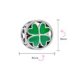 Good Luck Lucky Round Irish Shamrock Enamel Green Heart Clover