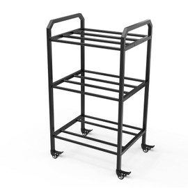 Imdinnogo 3D Printer Accessories - Filament Rack: Stand Storage with Metal Shelf Rolling Caster Wheels Heavy Duty for Printing Material Organized for 500G 1KG ABS PLA TPU PETG Wood